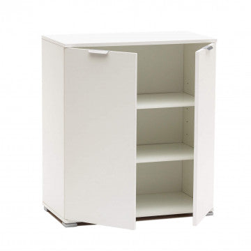 Base 2 ante in truciolare bilaminato bianco 75x38x85 cm