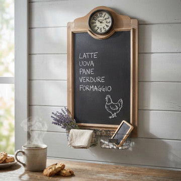 Lavagnetta in MDF con supporto in legno, dimensioni 47,80 x 14,30 x 92,5 cm