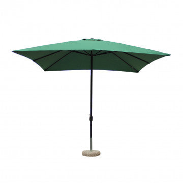 Ombrellone 3x3 m telo poliestere verde 250 gr palo girevole metallo