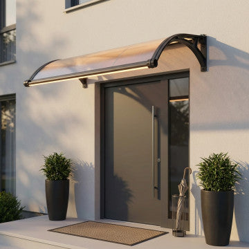 Pensilina alveolare opaca con LED rainbow e pannello solare 100x120 cm