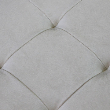 Pouf contenitore quadrato velluto beige 38x38x38 cm