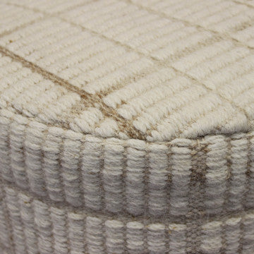 Sgabello in legno con seduta in cotone e lana 40x40x70 cm