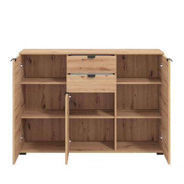 Mobile in truciolare bilaminato rovere chiaro 135x40x95 cm
