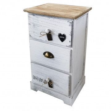 Mobiletto in legno con 3 cassetti 35x28x56 cm peso 4,2 kg