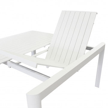 Tavolo allungabile in alluminio verniciato 100/150x150 cm, altezza 75