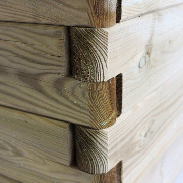 Fioriera rettangolare in legno per esterno 60x40x40 cm