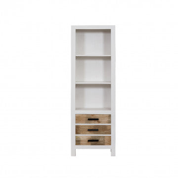 Mobile in legno di mango con 3 cassetti e 3 ripiani 60x40x180cm
