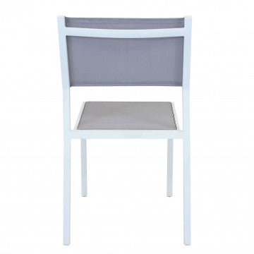 Sedia struttura alluminio textilene, seduta ergonomica 46x57x85 cm