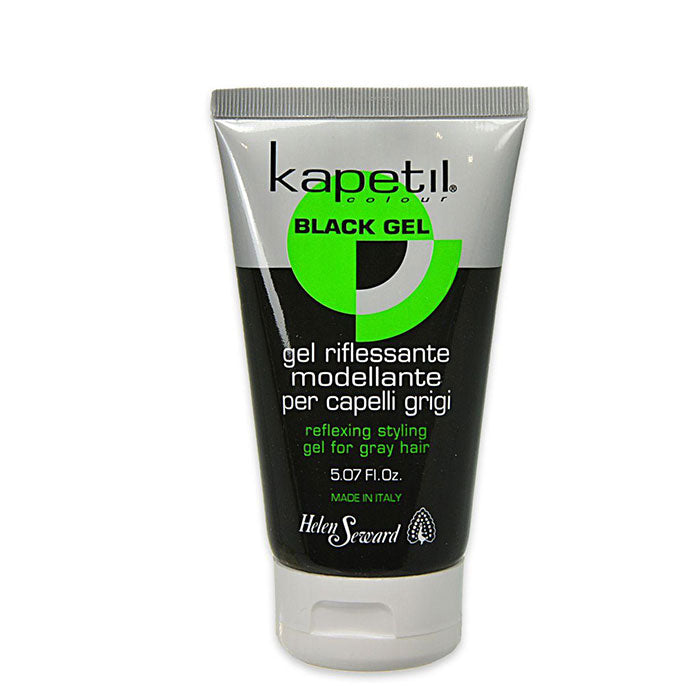 KAPETIL BLACK GEL RIFLESSANTE MODELLANTE PER CAPELLI GRIGI 150ML