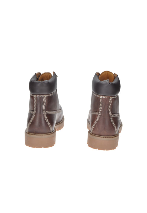 Boot Roccia 7432 Mid In Pelle Con Chiusura A Laccio Profilo Superiore In Pelle Sottopiede Imbottito Fondo In Gomma