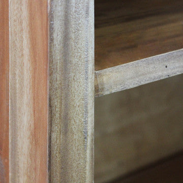 Mobile in legno di mogano, 80x40x190 cm, finitura marrone
