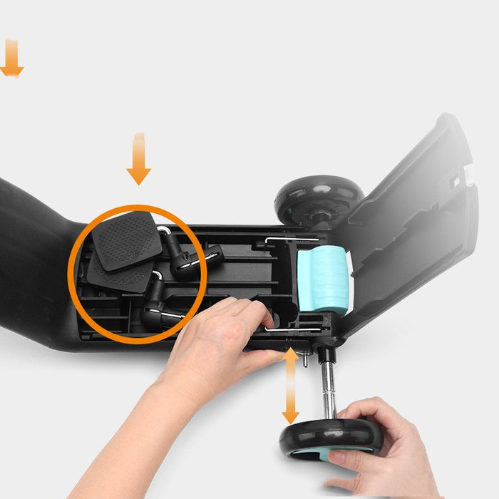 Montaggio ruota scooter triciclo 3 in 1