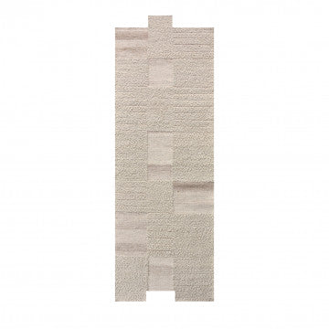 Tappeto in lana e poliestere beige 160 x 230 cm con decoro