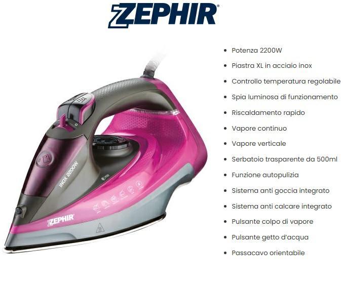 Ferro da Stiro Zephir Piastra XL 2200W