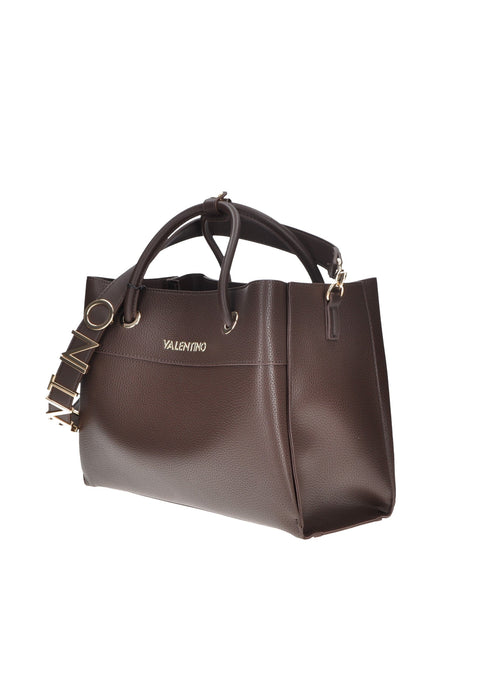 Shopping Alexia In Ecopelle Con Logo Minimal Sul Frontale Valentino Bags Misure 27x35x14 Cm Tracolla Rimovibile