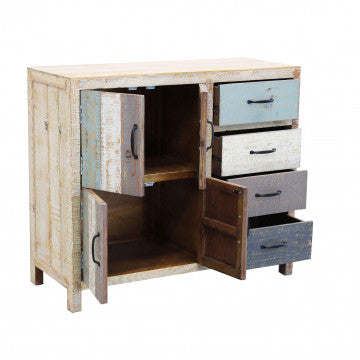 Mobile in legno con 4 cassetti e 4 ante, dimensioni 100x40x86 cm