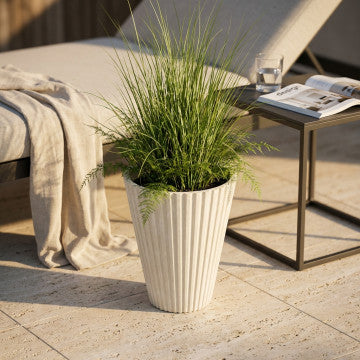 Vaso cilindrico in fibra sintetica, diametro 29 cm, altezza 36 cm