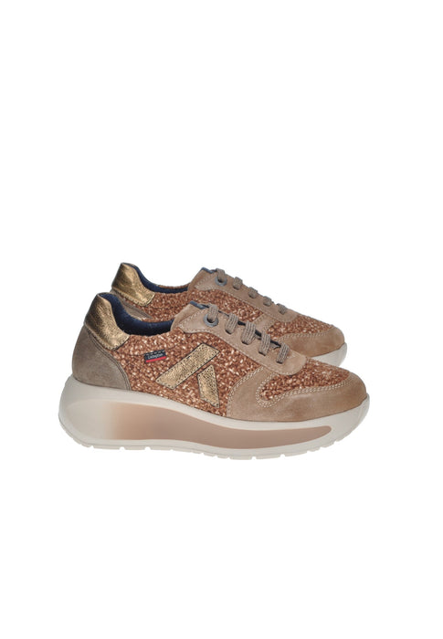 Sneaker Grace Callaghan In Camoscio E Lana Cotta Con Lacci Sottopiede Imbottito In Pelle Suola Gomma Alta 5 Cm