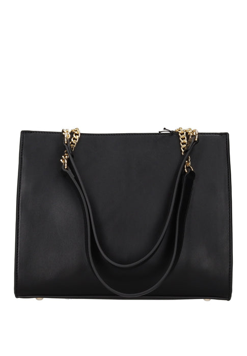 Valentino Bags Borsa A Spalla Hira In Ecopelle Con Chiusura Doppia Cerniera Calamita Tracolla 32x25x14 Cm