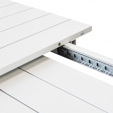 Tavolo alluminio verniciato bianco 200/250x100x75cm struttura