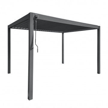 Pergola bioclimatica 3x3 metri con lamelle orientabili in alluminio