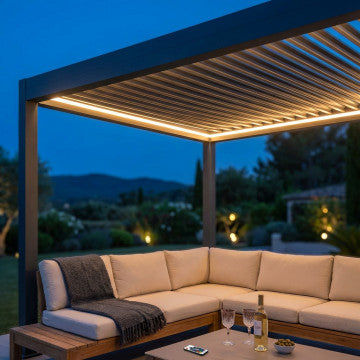 Striscia LED Multicolor Pergola Bioclimatica 3x3 con Telecomando