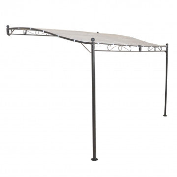 Gazebo pergola addossato 3,5 x 2,5 m telo poliestere 180 gr