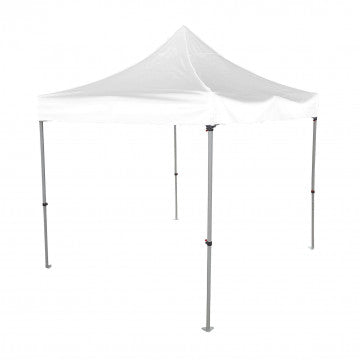 Gazebo struttura alluminio esagonale telo PVC bianco 3x3 metri