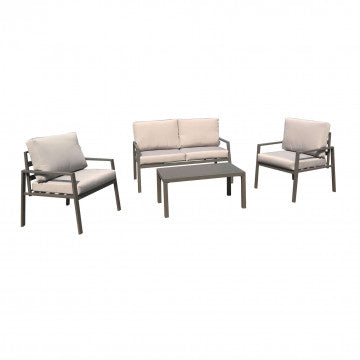 Salotto 2 Posti Helsinki Alluminio Beige 128x77x79 cm