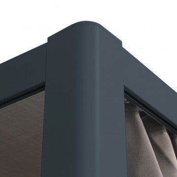 Gazebo letto struttura alluminio tettuccio apribile cuscini imbottiti