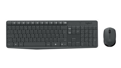 Kit Tastiera + Mouse Senza Fili Logitech MK235 Nero