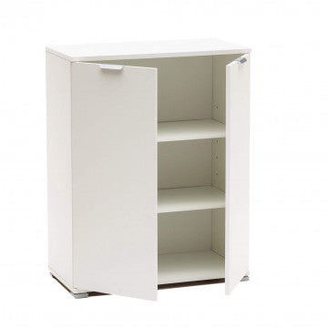 Armadietto due ante in truciolare bilaminato bianco 60x38x85 cm