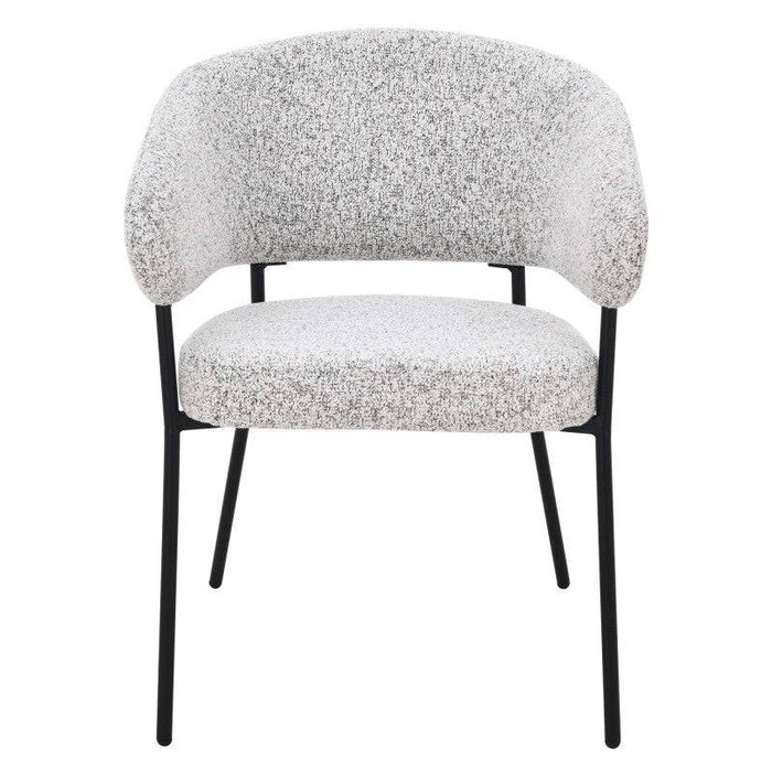 Sedia AMUL rivestita, seduta beige/gambe nere