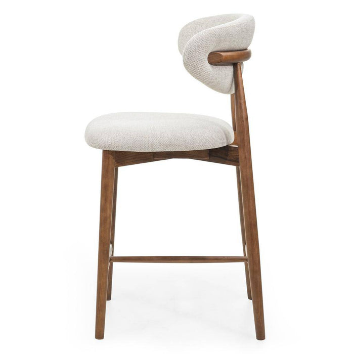 Sgabello da Bar MIRALI Beige e Marrone