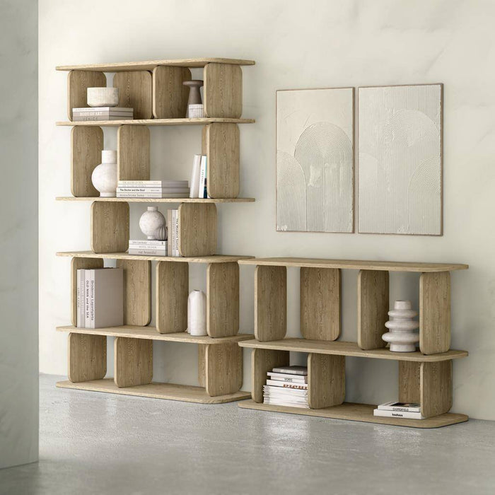 Scaffale alto arrotondato SALA, Rovere Cremona Torro