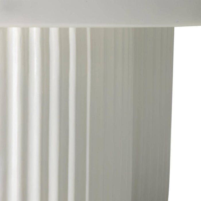 Tavolino RIGATO 70 cm, tondo, bianco, rigato