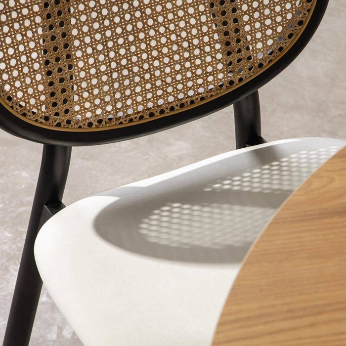 Sedia SUMBA Legno Intrecciato Viennese Nero/Ecru