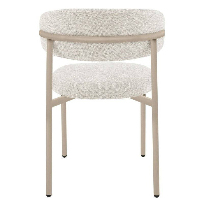 Sedia da pranzo rivestita, beige