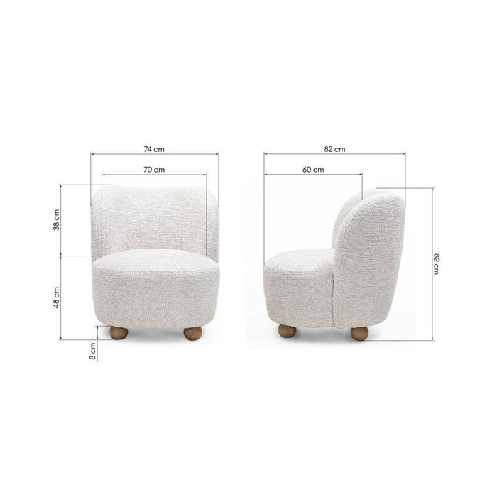 Poltrona Relax IMAMI, Beige, Forme Arrotondate