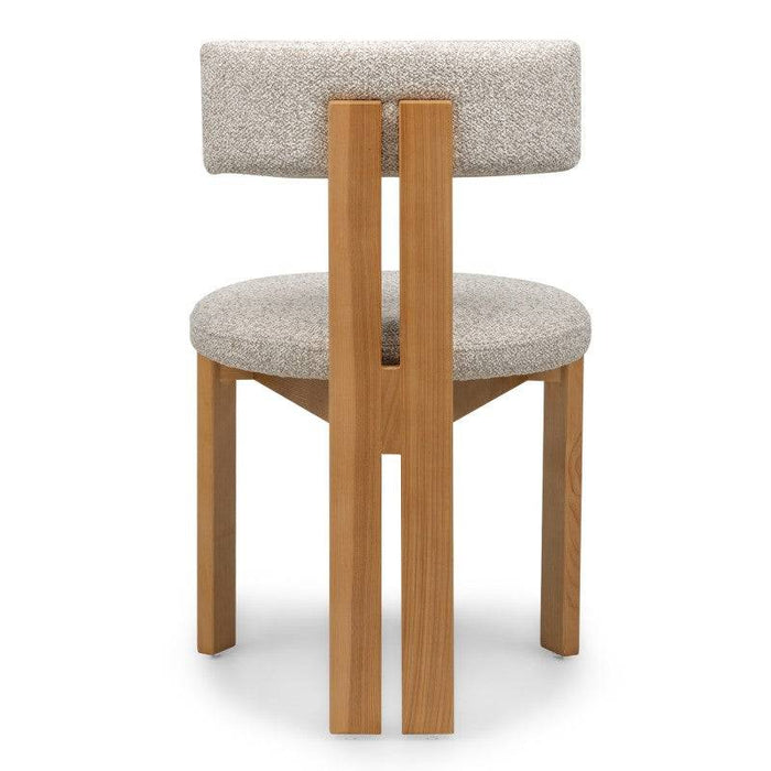 Sedia MARTIN beige-crema legno naturale