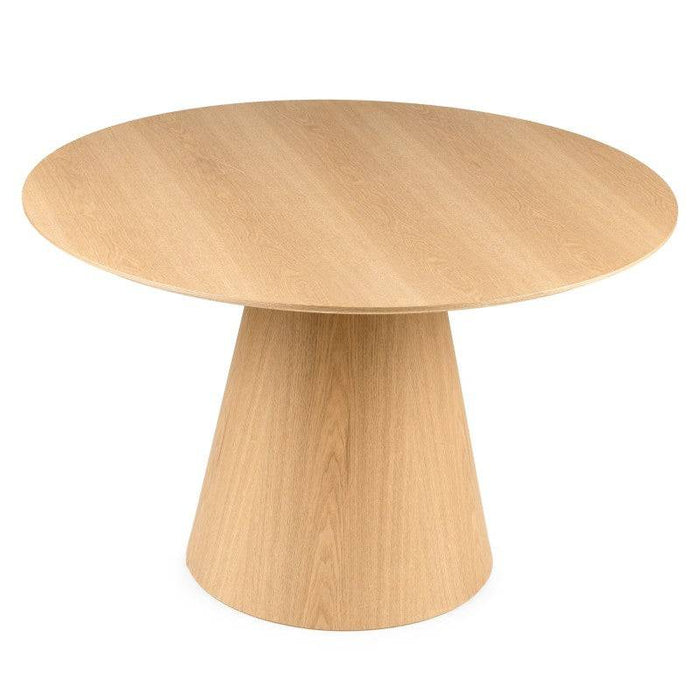 NORAN Tavolo da Pranzo 120 cm Rotondo Naturale