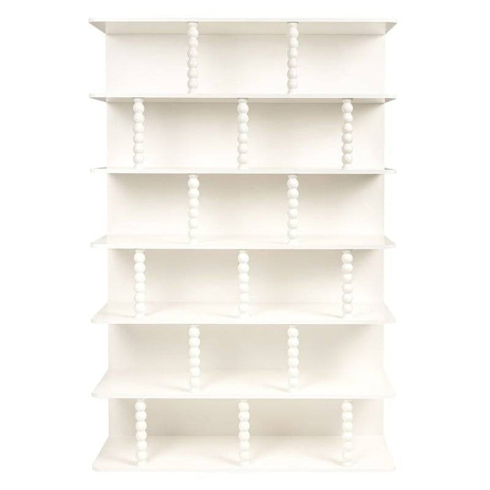 Scaffale alto PERLEN bianco, supporti a sfera