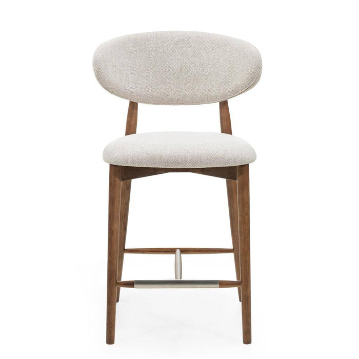 Sgabello da Bar MIRALI Beige e Marrone