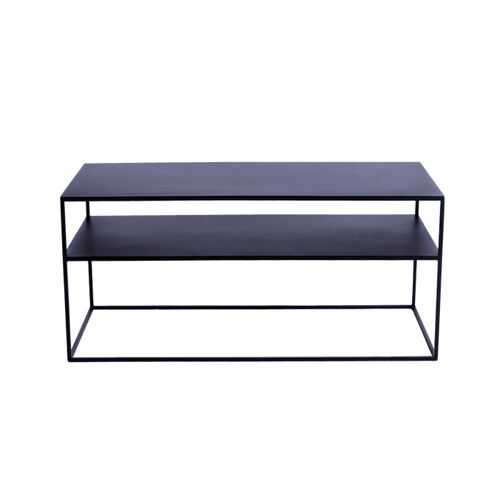 Tavolino RTV TENSIO 2 FLOOR METAL 100x45 - Nero