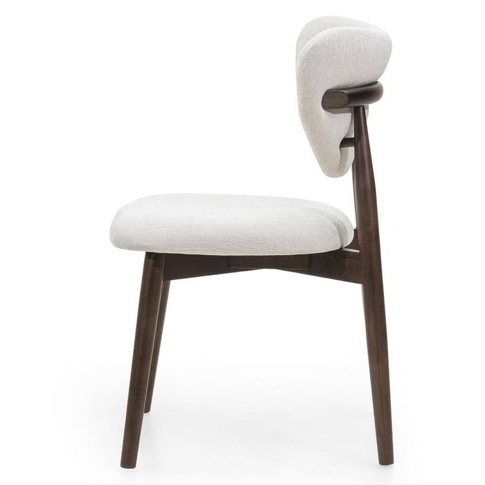 Sedia da pranzo JULIETTE, beige/noce