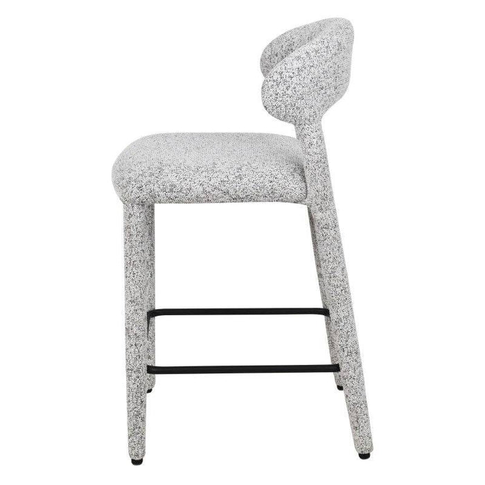 Sgabello imbottito IROKI, beige-grigio melange