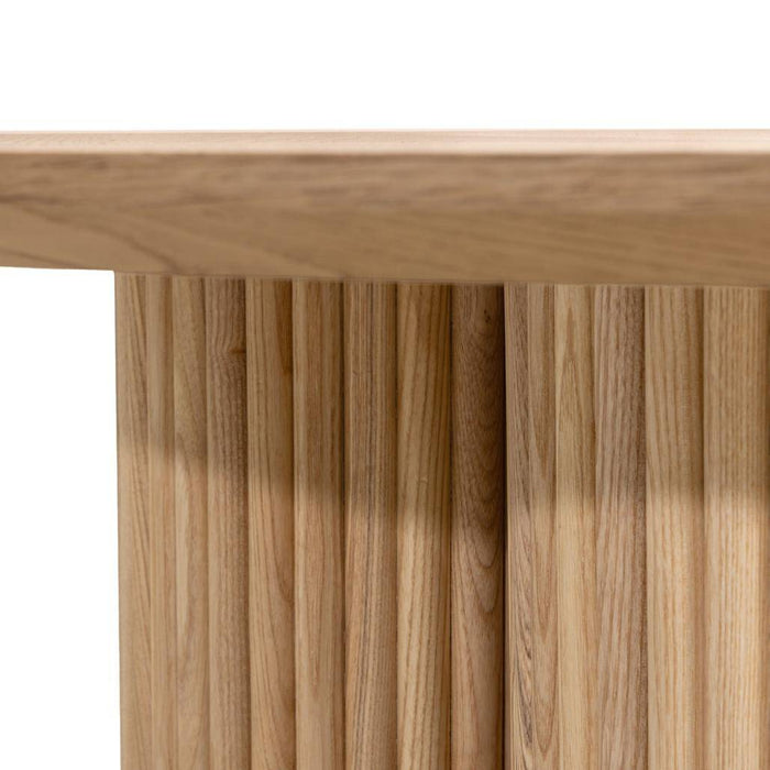 Tavolino NAORA II rotondo 100 cm, rovere e frassino