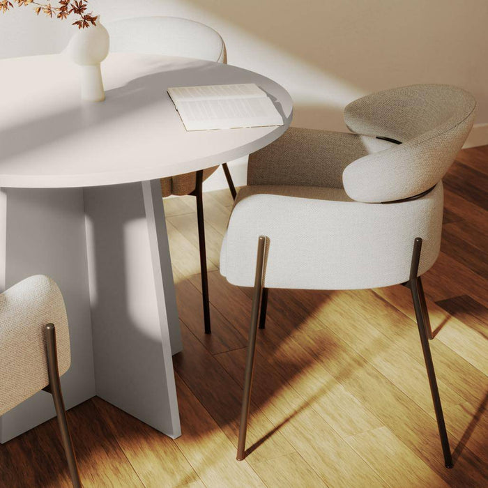 Tavolo da Pranzo Rotondo LALUQ 100 cm Cashmere