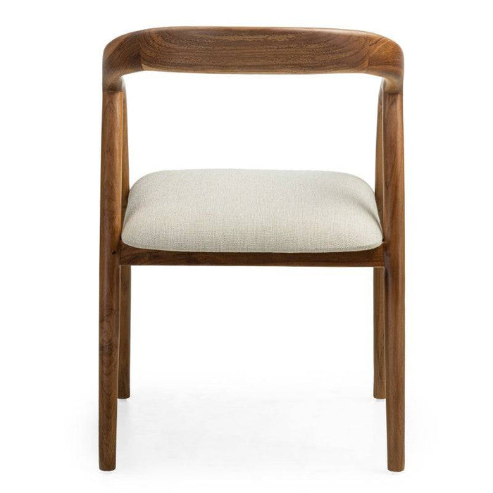 Sedia ONDE, legno naturale/crema, teak