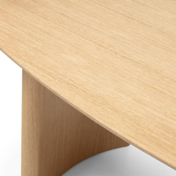 Tavolo da pranzo MARIS 200 cm, ovale, impiallacciatura rovere naturale